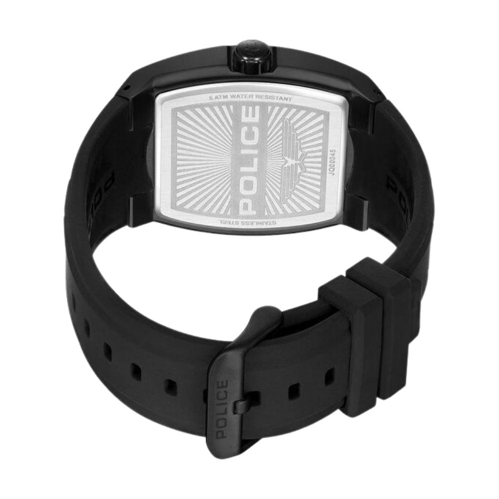 Police Quartz Multifunction Grey Dial Black Silicone Strap Watch for Men NTPLPEWJQ0004501