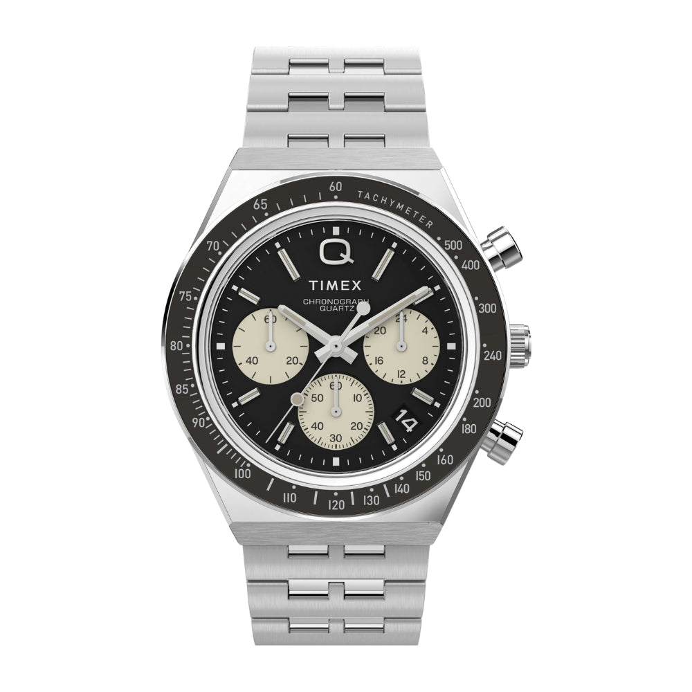TIMEX Q Timex Men Black Round Dial Analog Watch - TW2V42600UJ
