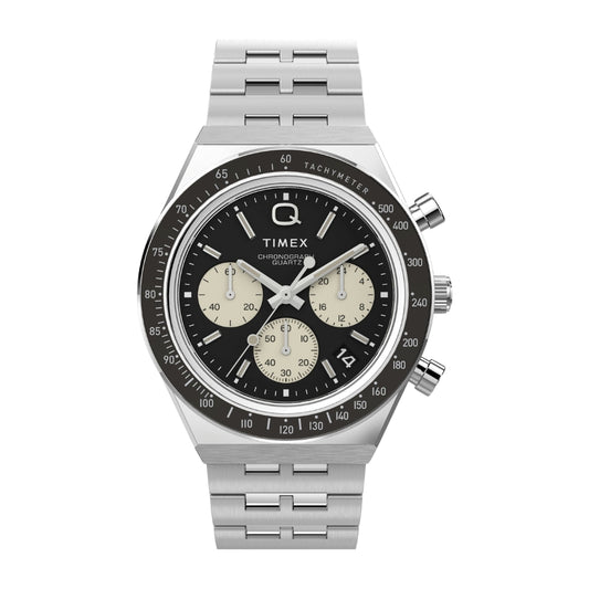 TIMEX Q Timex Men Black Round Dial Analog Watch - TW2V42600UJ