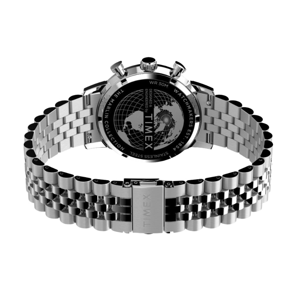 Timex Marlin Men Silver-Tone Analog Round Stainless Steel Dial Watch - TW2W10400UJ