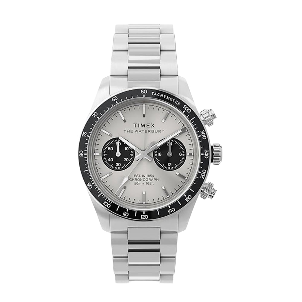 TIMEX Waterbury Heritage Silver Round Dial Analog Men's Watch - TW2Y19200IK
