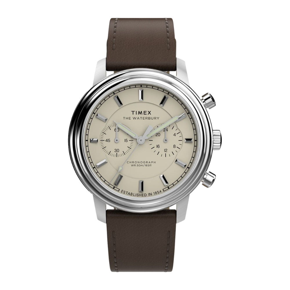 TIMEX Waterbury Metropolitan Cream Round Dial Analog Men's Watch - TW2Y23500IK