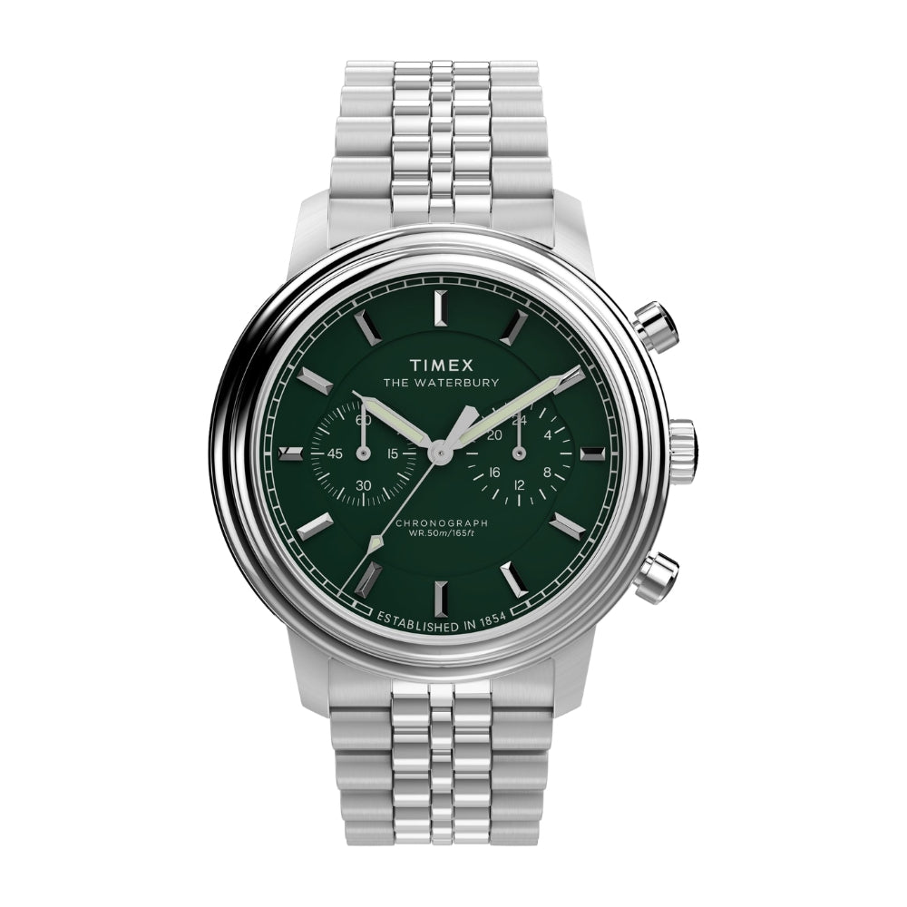 TIMEX Waterbury Green Round Dial Analog Men's Watch - TW2Y23600UJ
