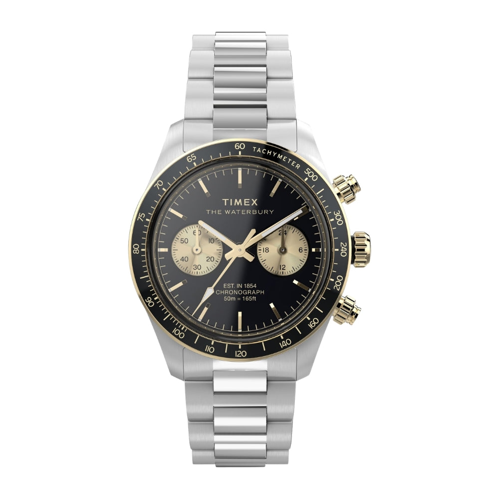 TIMEX Waterbury Heritage Black Round Dial Analog Men's Watch - TW2Y24000IK
