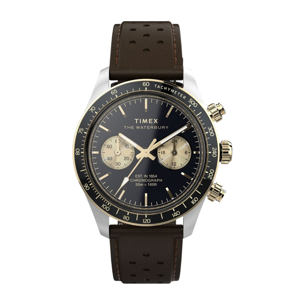 TIMEX Waterbury Heritage Black Round Dial Analog Men's Watch - TW2Y24100IK