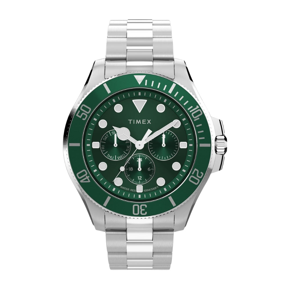 Timex Harborside Coast Round 43mm Green Dial Analog Men Watch - TW2Y33200UJ