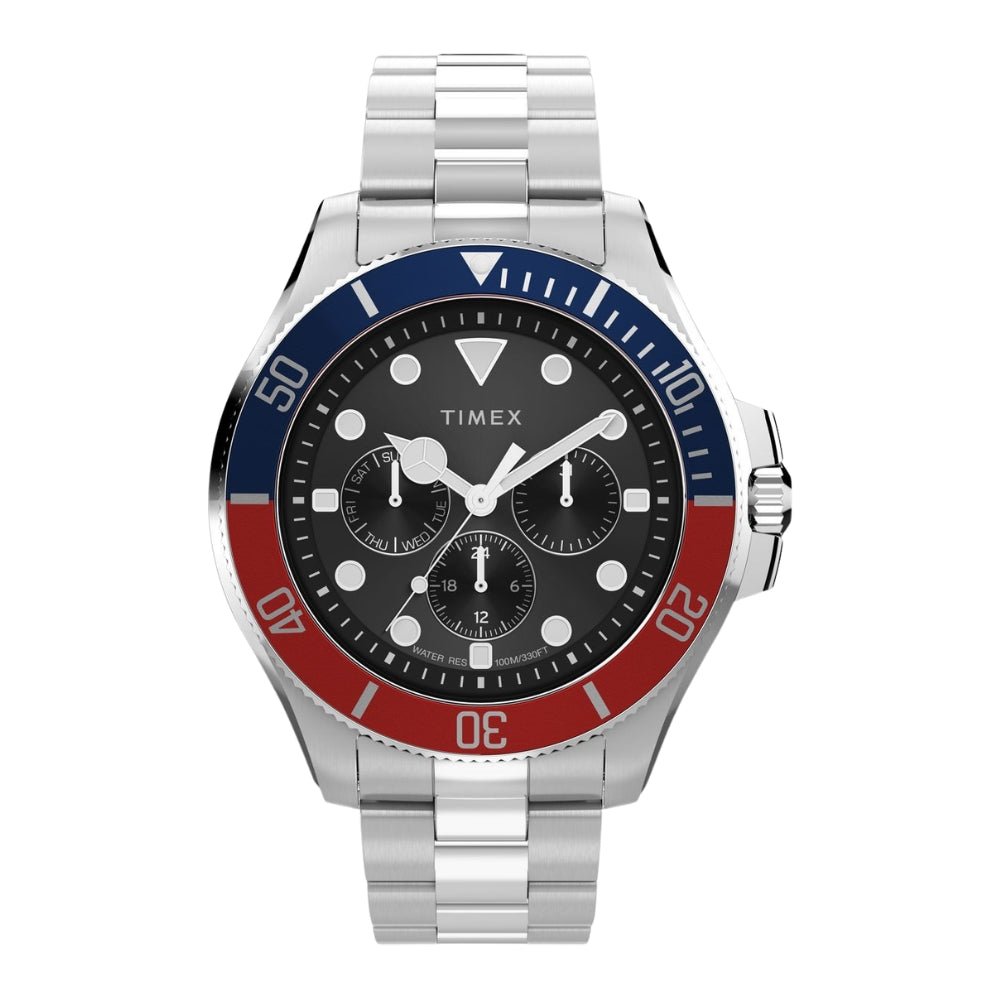Timex Harborside Coast Round 43mm Black Dial Analog Men Watch - TW2Y33300UJ