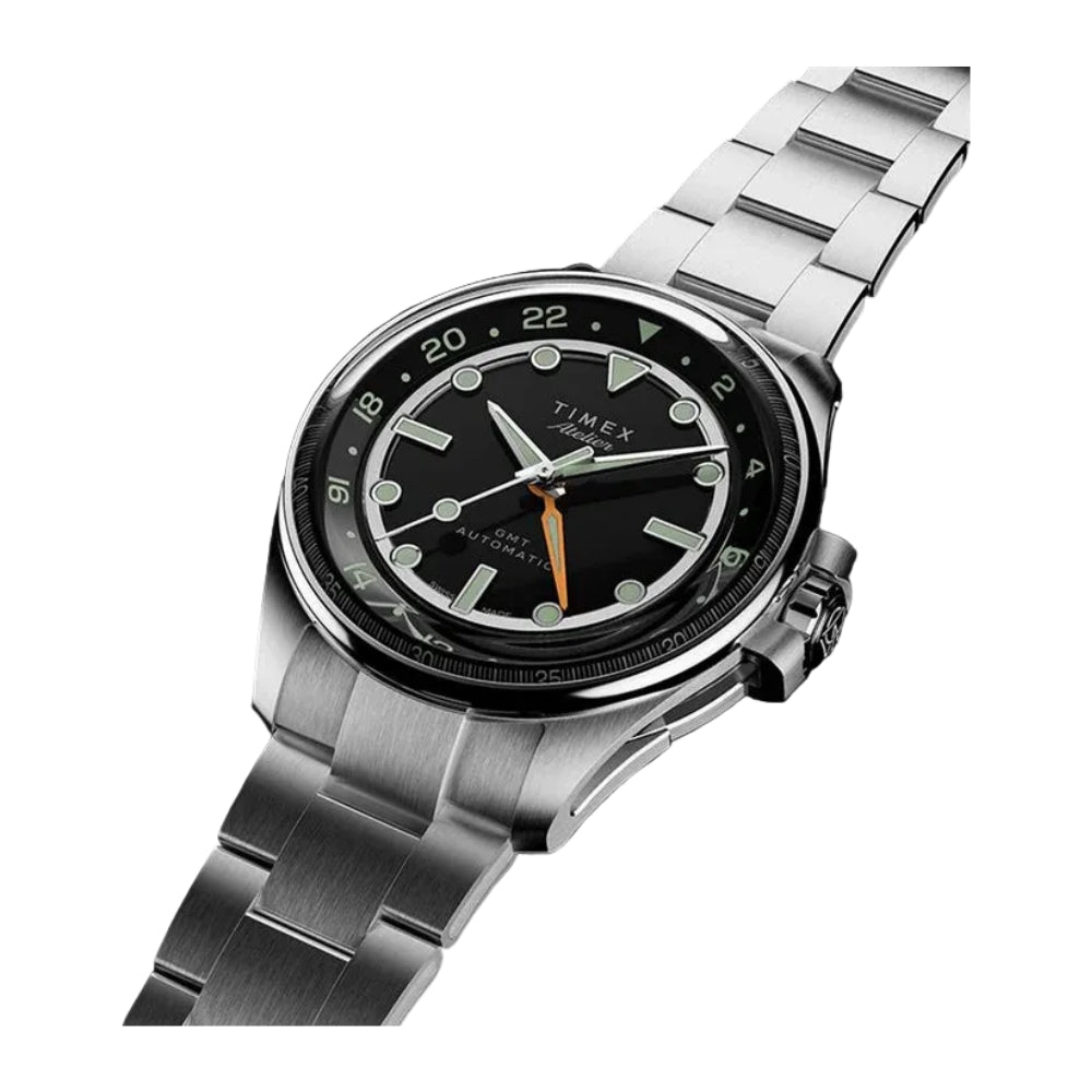 Timex Atelier GMT24 M1a Sport GMT Auto 40mm - SST Bracelet Blk Dial - TW2Y723004A