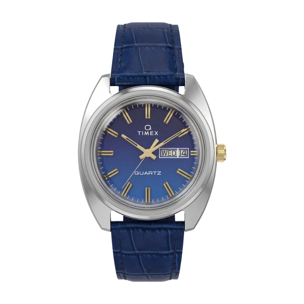 Timex Q Round 37mm Blue Dial Analog Men Watch - TW2Y87100UJ