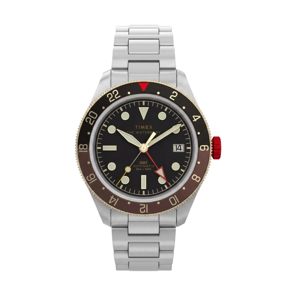 Timex Waterbury Round 42mm Black Dial Mechanical Automatic Men Watch - TW2Y93500UJ