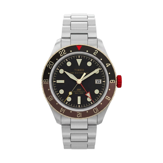 Timex Waterbury Round 42mm Black Dial Mechanical Automatic Men Watch - TW2Y93500UJ