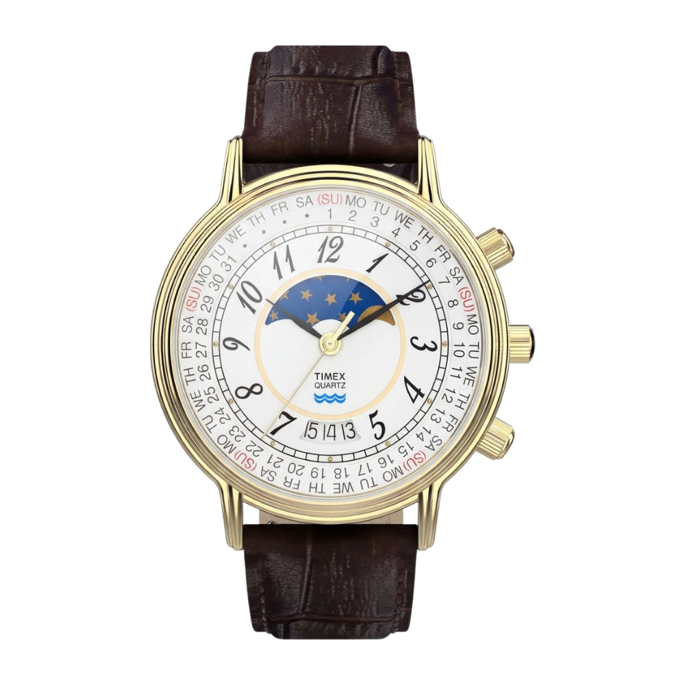 Timex Round 37mm White Dial Analog Men Watch - TW2Y99000UJ